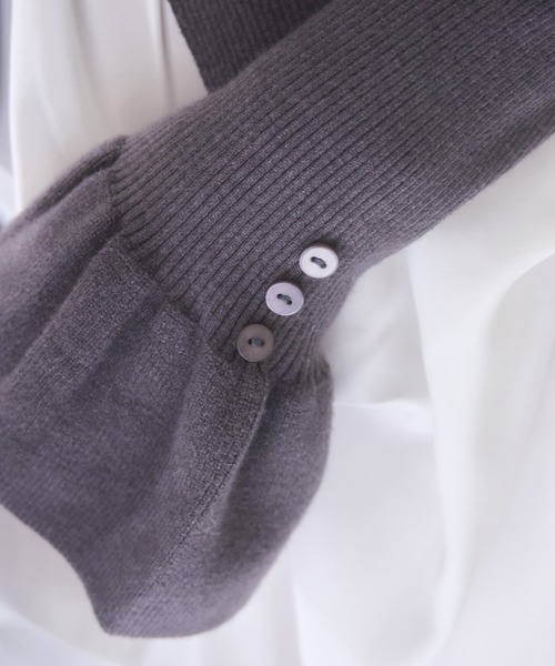 「mellowneon」 ニットカーディガン FREE オフホワイト レディース_画像3