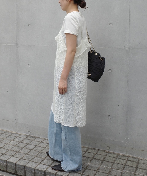 「PICCADILLY」 デニムパンツ 25cm サックスブルー レディース_画像5