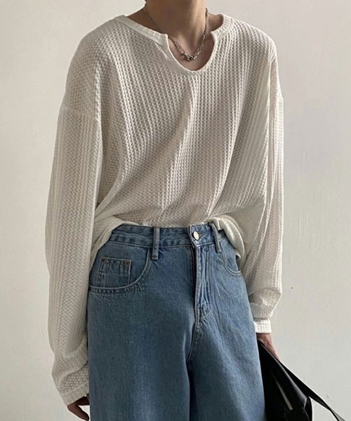 「Theater code」 長袖Tシャツ 3 グレー メンズ_画像2