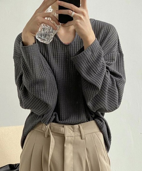 「Theater code」 長袖Tシャツ 3 グレー メンズ_画像5