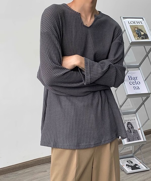 「Theater code」 長袖Tシャツ 3 グレー メンズ_画像7