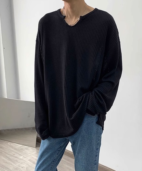 「Theater code」 長袖Tシャツ 3 グレー メンズ_画像9