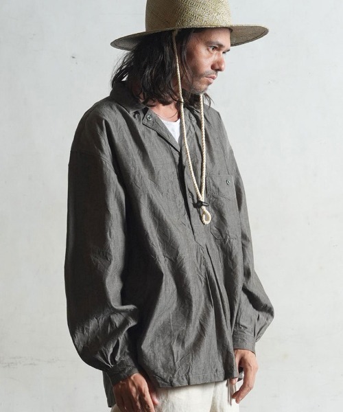 「EGO TRIPPING」 長袖シャツ 48 インディゴブルー メンズ_画像6