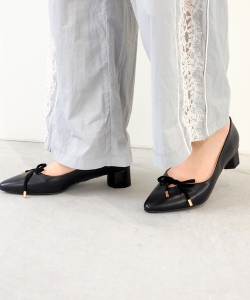 「byあしながおじさん」 パンプス 22.5cm ブラック レディース_画像2