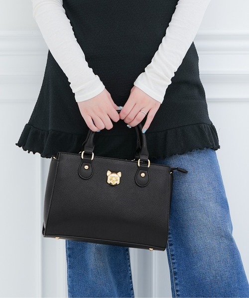 ハンドバッグ 「PAUL ＆ JOE ACCESSOIRES /ポール アンド ジョー アクセソワ 」 3D CAT FACE ハンドバッグ