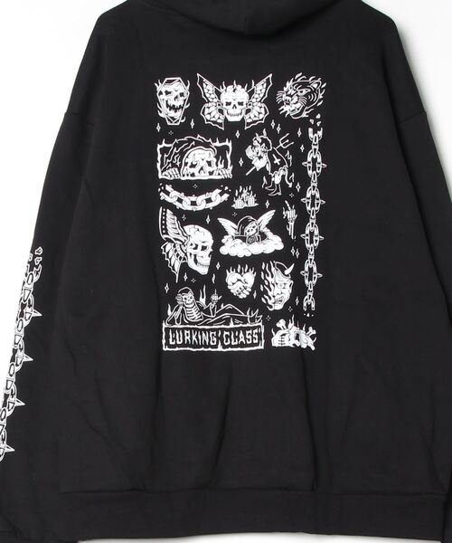 「LURKING CLASS」 プルオーバーパーカー L グレー メンズ_画像4
