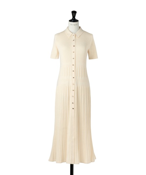Her lip to ワンピース Eyelet Polo Knit Dress : ZOZOTOWN Yahoo!店