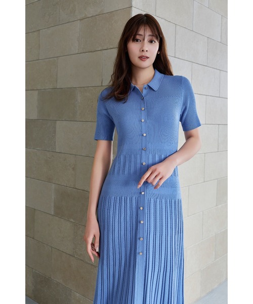 Her lip to ワンピース Eyelet Polo Knit Dress : ZOZOTOWN Yahoo!店