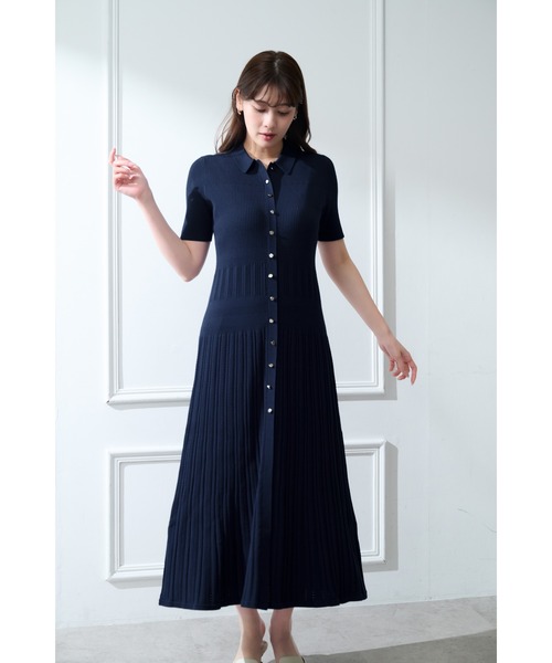 Her lip to ワンピース Eyelet Polo Knit Dress : ZOZOTOWN Yahoo!店