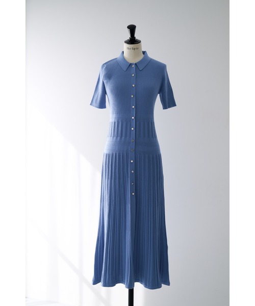 Her lip to ワンピース Eyelet Polo Knit Dress : ZOZOTOWN Yahoo!店