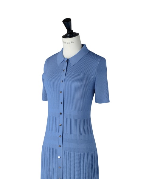 Her lip to ワンピース 半袖 Eyelet Polo Knit Dress : ZOZOTOWN Yahoo