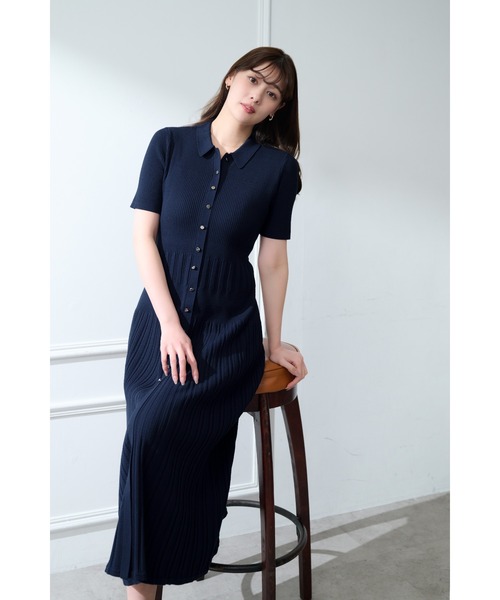 Her lip to ワンピース Eyelet Polo Knit Dress : ZOZOTOWN Yahoo!店