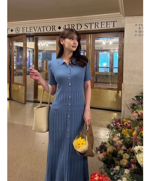 Her lip to ワンピース Eyelet Polo Knit Dress : ZOZOTOWN Yahoo!店