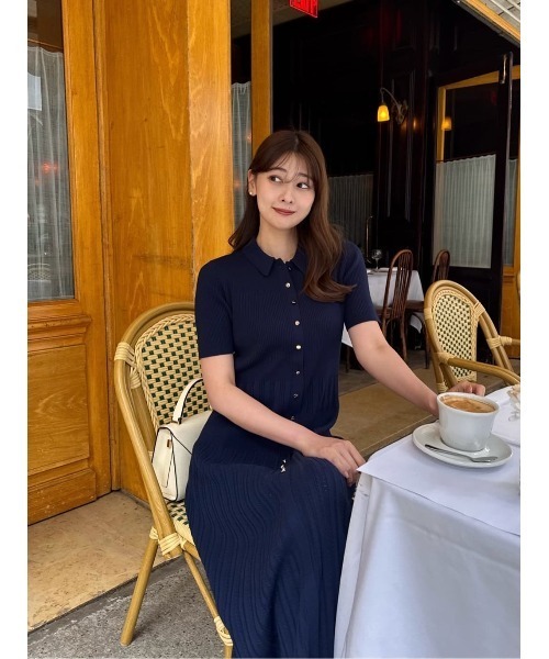 Her lip to ワンピース Eyelet Polo Knit Dress : ZOZOTOWN Yahoo!店
