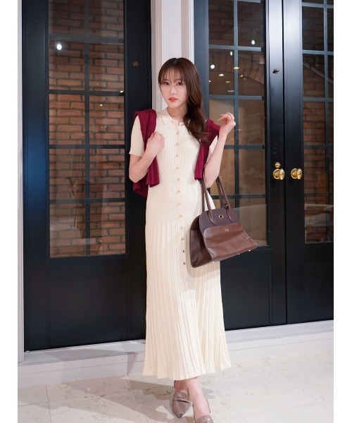 Her lip to ワンピース Eyelet Polo Knit Dress : ZOZOTOWN Yahoo!店