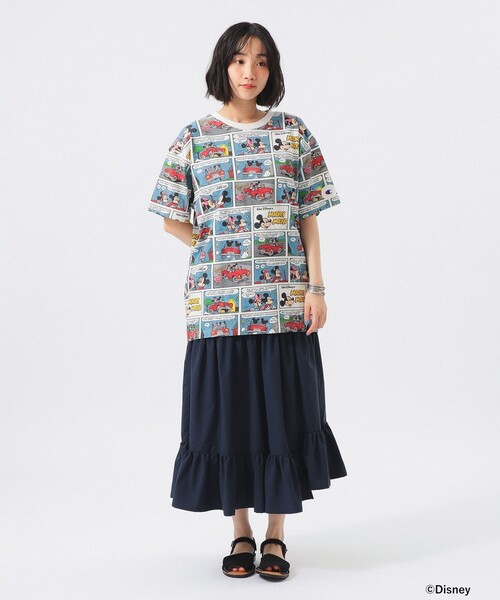 tシャツ 「別注」Champion / ミッキーマウス＆ミニーマウス / Tシャツ レディースの画像