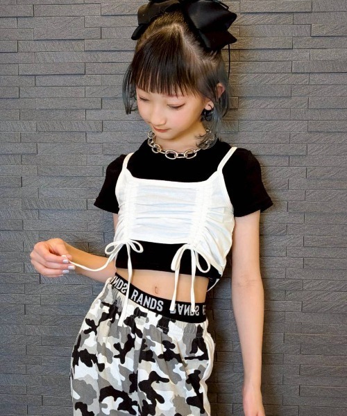 RandS キャミソール 肌着 ギャザーストリングキャミ KIDS キッズ 子供
