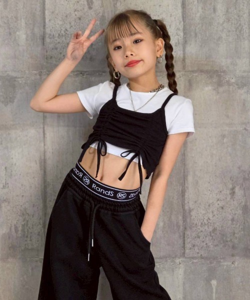 RandS キャミソール 肌着 ギャザーストリングキャミ KIDS キッズ 子供
