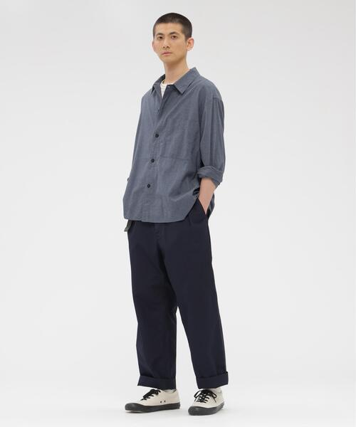 MHL.（エムエイチエル） シャツ TOP DYED COTTON POPLIN メンズ