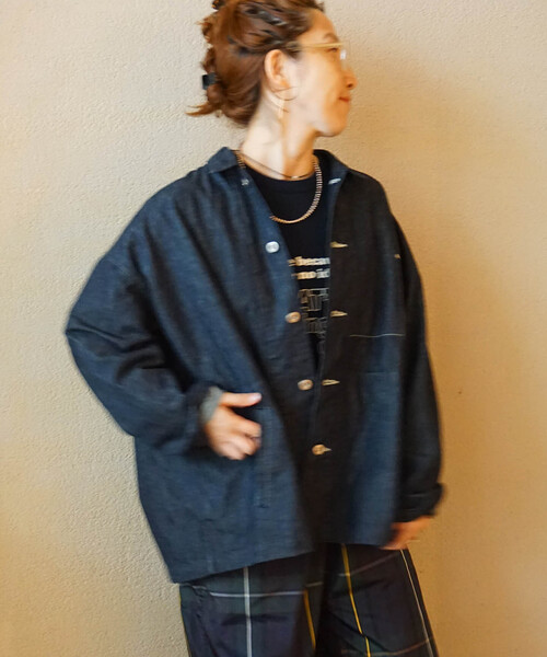 「JOURNAL STANDARD LUXE」 デニムジャケット FREE ネイビー レディース_画像2