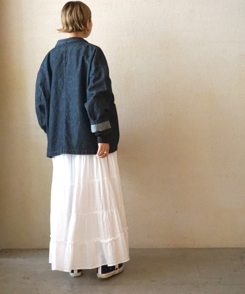 「JOURNAL STANDARD LUXE」 デニムジャケット FREE ネイビー レディース_画像6