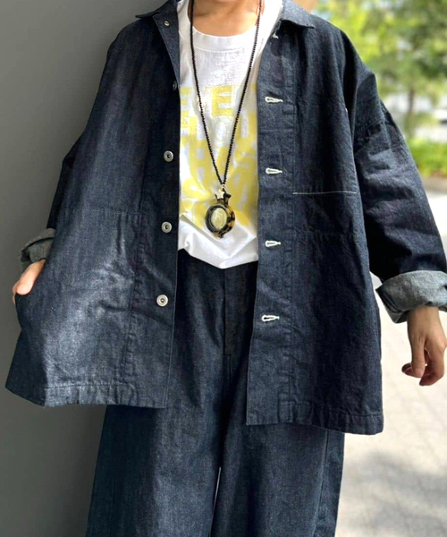 「JOURNAL STANDARD LUXE」 デニムジャケット FREE ネイビー レディース_画像8