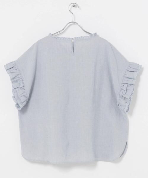 「ITEMS URBANRESEARCH」 半袖ブラウス FREE ブルー レディース_画像6