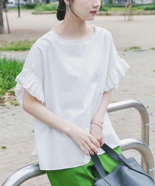 「ITEMS URBANRESEARCH」 半袖ブラウス FREE ブルー レディース_画像9