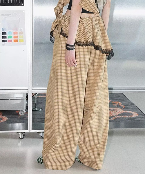 chuclla 2way メッシュワイドパンツ chuclla（チュクラ） ワイドパンツ パンツ 「CHENTAITAI」 レース
