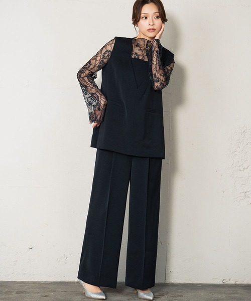 GIRL DRESS FOR NOW 「GIRL」 セットアップ L チャコールグレー