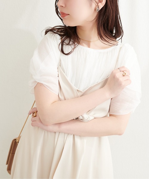 natural couture 「natural couture」 半袖チュニック FREE ホワイト