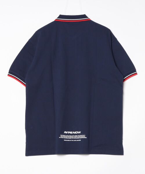 「AAPE BY A BATHING APE」 半袖ポロシャツ X-LARGE ブラック メンズ_画像2