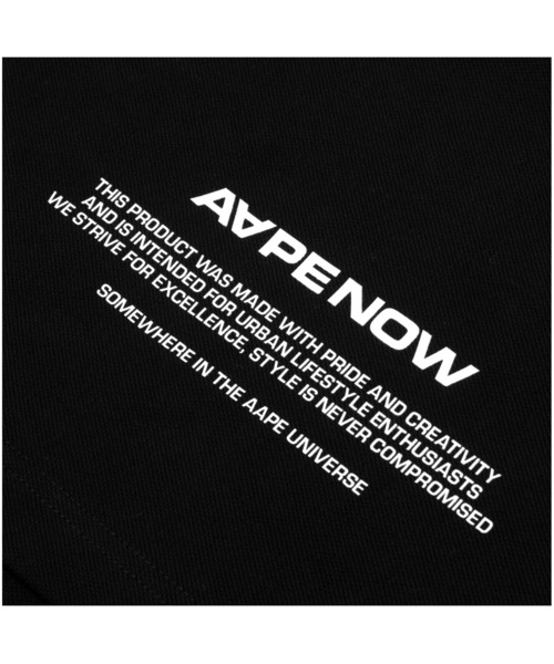 「AAPE BY A BATHING APE」 半袖ポロシャツ X-LARGE ブラック メンズ_画像4