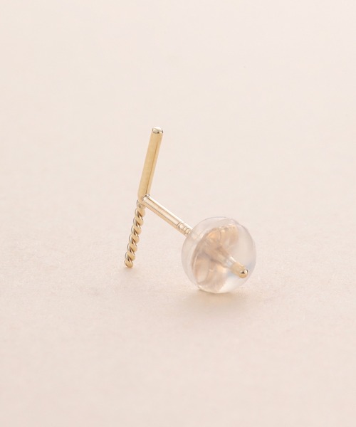ピアス K10 ツイストラインピアス レディース メンズ : ZOZOTOWN Yahoo