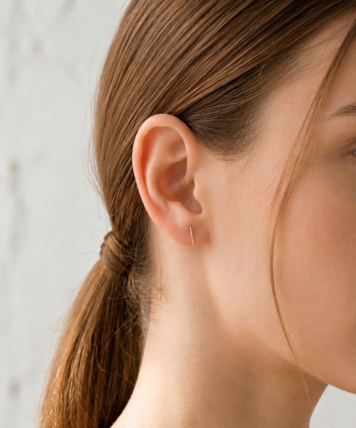 ピアス K10 ツイストラインピアス レディース メンズ : ZOZOTOWN Yahoo