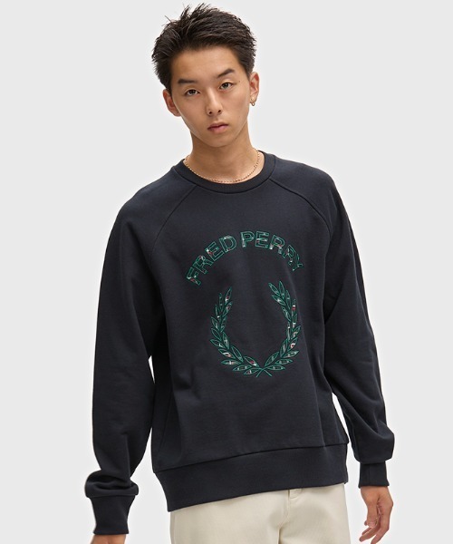 FRED PERRY（フレッドペリー） トレーナー スウェット Tartan Applique