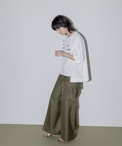 「Eimee Law」 半袖カットソー FREE チャコールグレー レディース_画像3