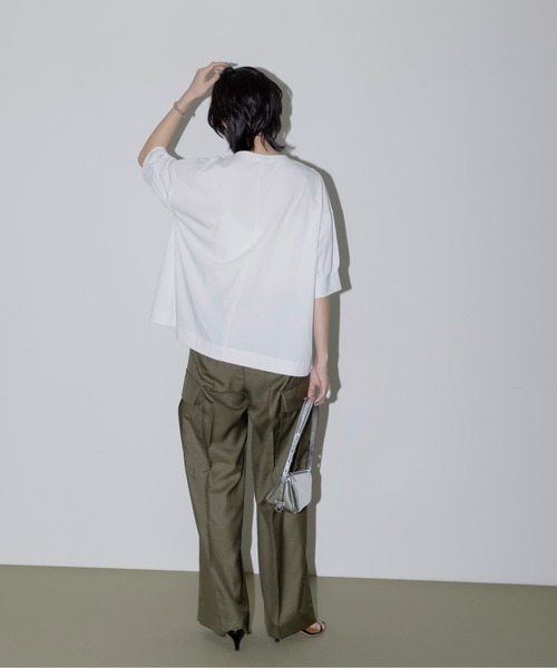 「Eimee Law」 半袖カットソー FREE チャコールグレー レディース_画像4