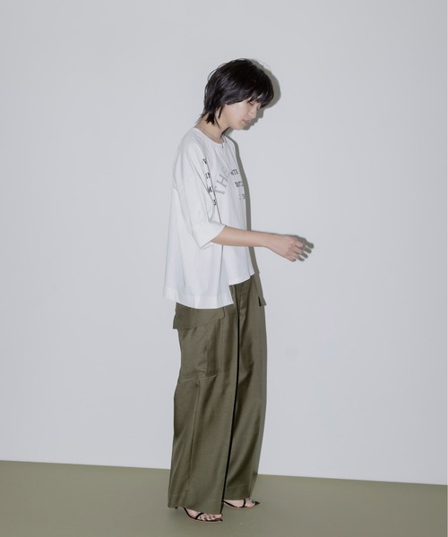 「Eimee Law」 半袖カットソー FREE チャコールグレー レディース_画像5