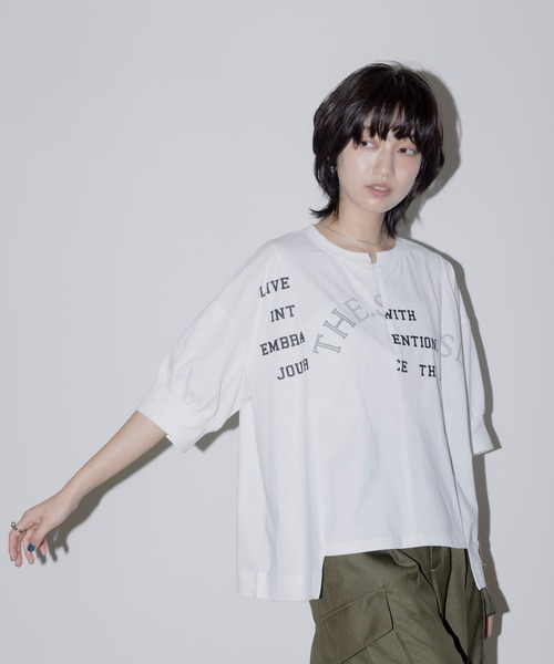 「Eimee Law」 半袖カットソー FREE チャコールグレー レディース_画像6