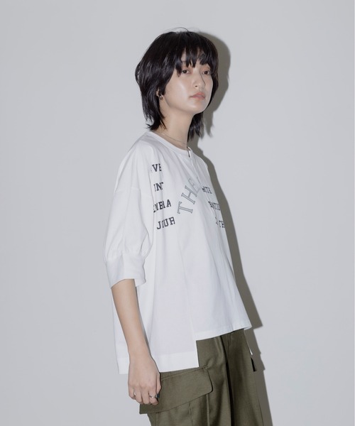 「Eimee Law」 半袖カットソー FREE チャコールグレー レディース_画像7