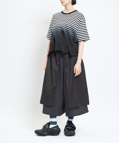 「gomme」 イージーパンツ MEDIUM ブラック レディース_画像9