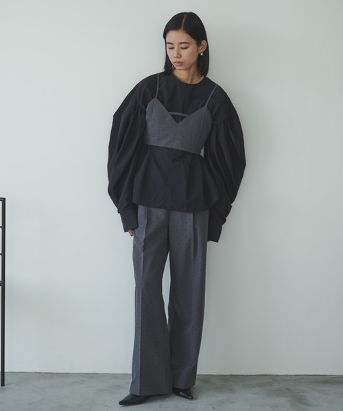 「AIC.」 スラックス - ダークグレー レディース_画像3