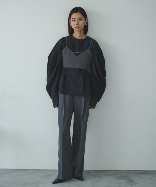 「AIC.」 スラックス - ダークグレー レディース_画像4