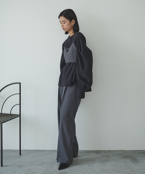 「AIC.」 スラックス - ダークグレー レディース_画像5