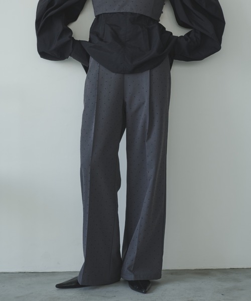 「AIC.」 スラックス - ダークグレー レディース_画像7
