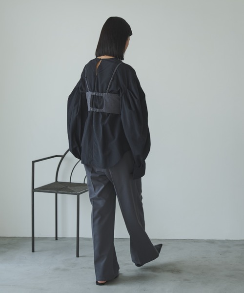 「AIC.」 スラックス - ダークグレー レディース_画像8