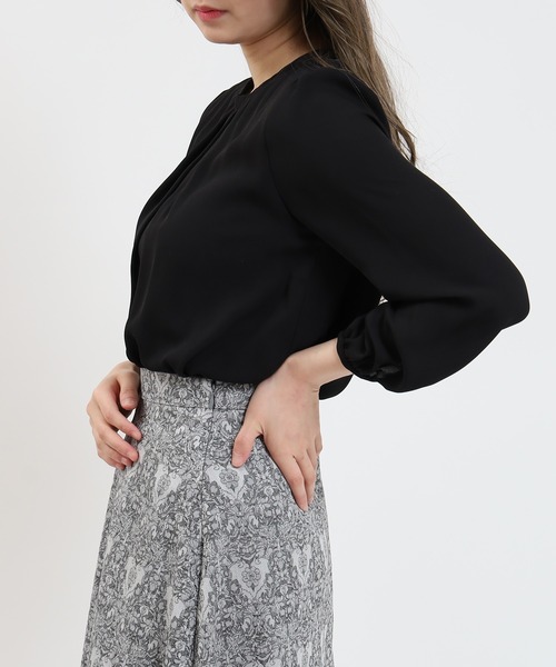 「TRUDEA」 長袖ブラウス MEDIUM ブラック レディース_画像2