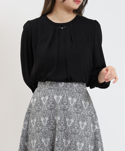 「TRUDEA」 長袖ブラウス MEDIUM ブラック レディース_画像3