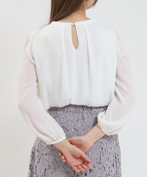 「TRUDEA」 長袖ブラウス MEDIUM ブラック レディース_画像7
